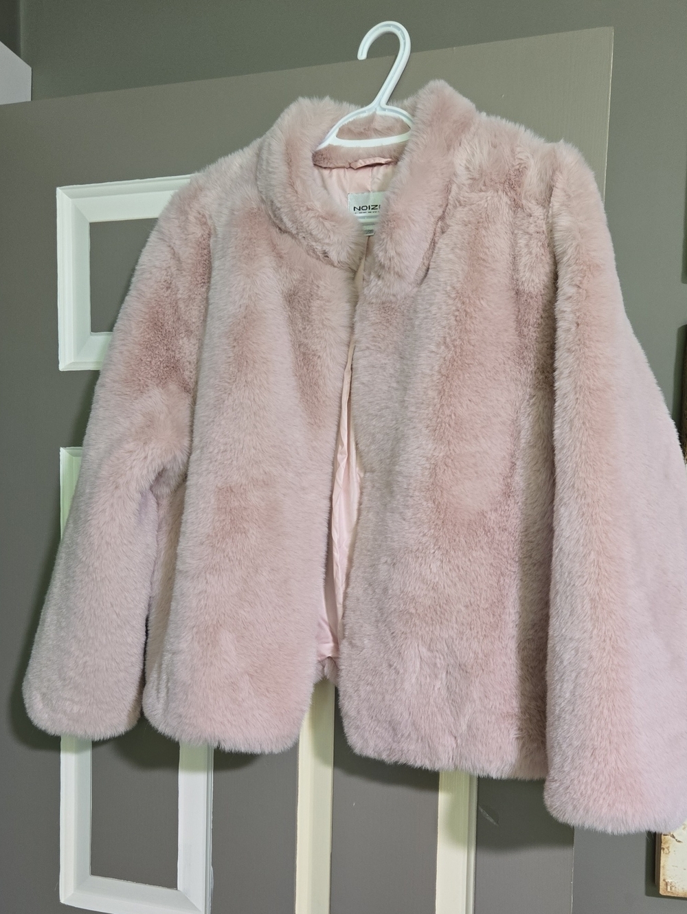Jilly Box Noize Blush Pink Faux Fur Coat